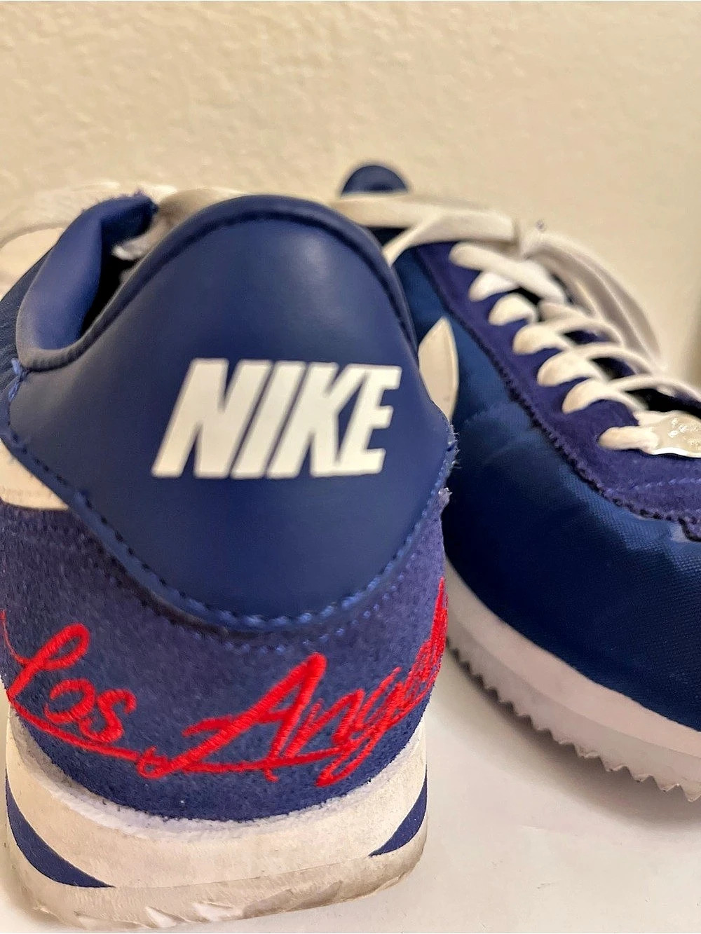 Nike Cortez Los Angeles Dodgers Blue Nylon Suede Sneakers Men's Size 9 Retro
